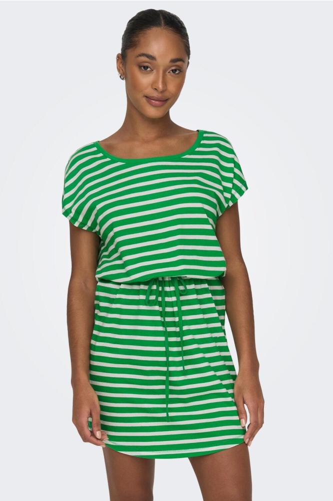 ONLMAY S/S DRESS NOOS 15153021 Kelly Green/CLOUD DANCER