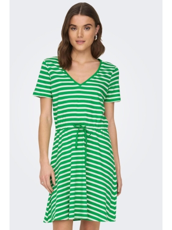 Only Jurk ONLMAY S/S V-NECK SHORT DRESS JRS N 15286935 KELLY GREEN