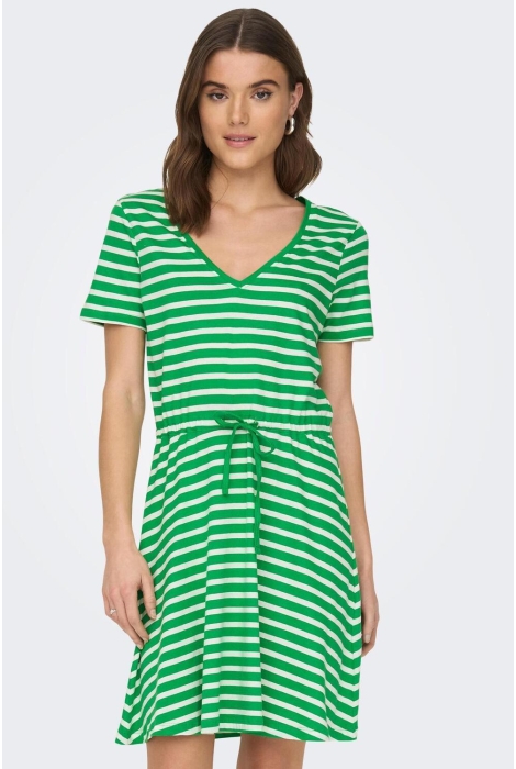 Only onlmay s/s v-neck short dress jrs n