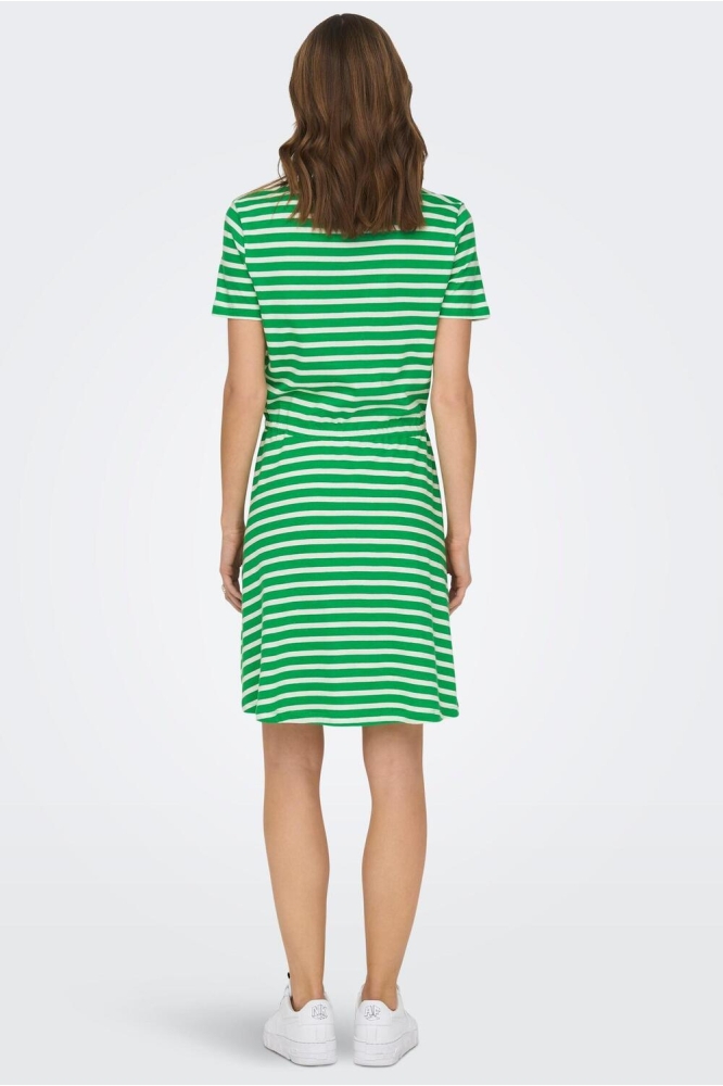 ONLMAY S/S V-NECK SHORT DRESS JRS N 15286935 KELLY GREEN