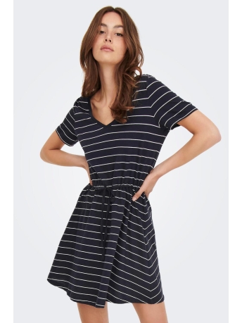 Only Jurk ONLMAY S/S V-NECK SHORT DRESS JRS N 15286935 Night Sky/Cloud danc