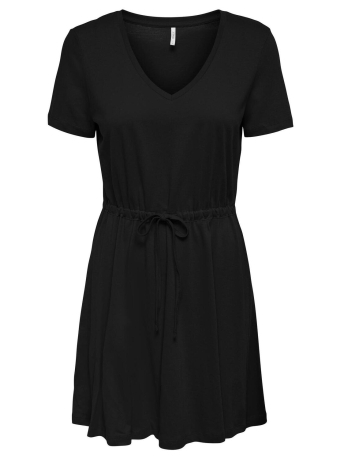 Only Jurk ONLMAY S/S V-NECK SHORT DRESS JRS N 15286935 BLACK