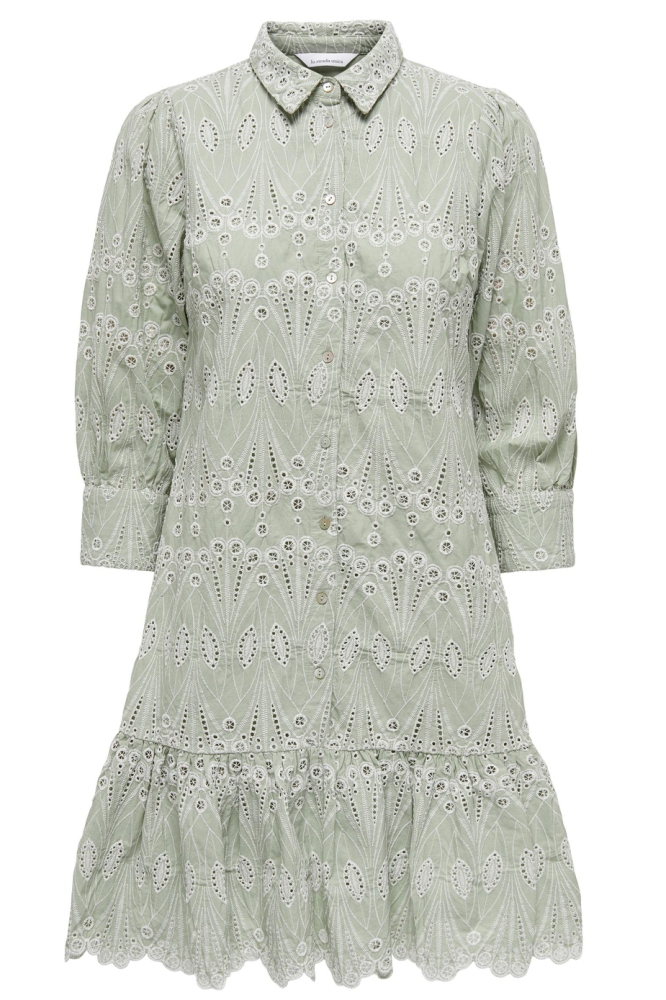 LSUBOHEME BROD ANGLAISE DRESS WVN 15283030 DESERT SAGE