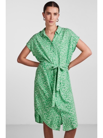 Pieces Jurk PCNYA SS SHIRT DRESS BC 17111420 Irish Green/FLOWER