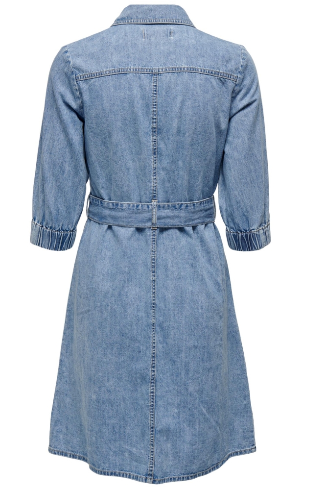 ONLHELLE HARLOW SS BELTED DNM DRESS 15269104 MEDIUM BLUE DEMIN
