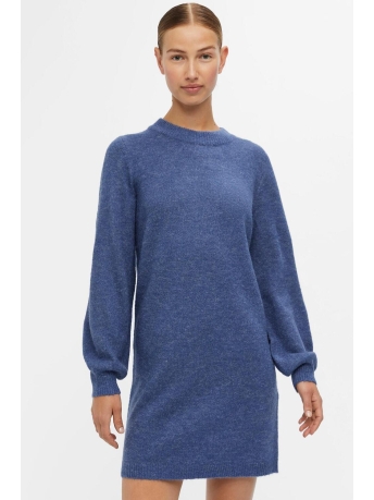 Object Jurk OBJEVE NONSIA L/S KNIT DRESS NOOS 23030170 BIJOU BLUE/MELANGE