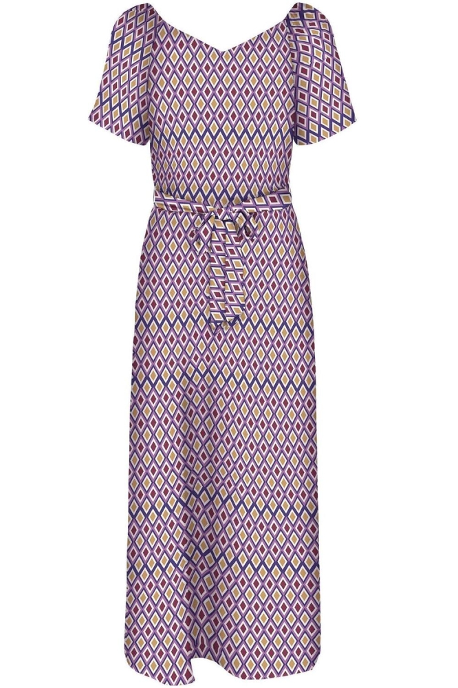 ONLALMA LIFE VIS BAY LONG DRESS AOP 15284379 Radiant Orchid/392 Canyon