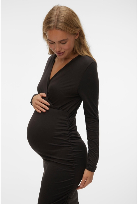 mlpilar tess ls jrs abk dress 2f a. 20017496 mama licious positie jurk black
