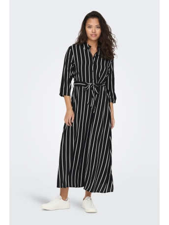 Jacqueline de Yong Jurk JDYSTARR LIFE 3/4 MIDI DRESS WVN NO 15200236 Black/CLOUD DANC