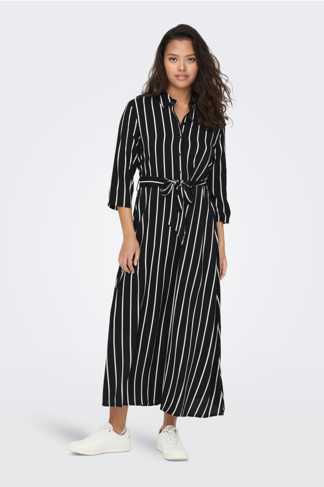 JDYSTARR LIFE 3/4 MIDI DRESS WVN NO 15200236 Black/CLOUD DANC