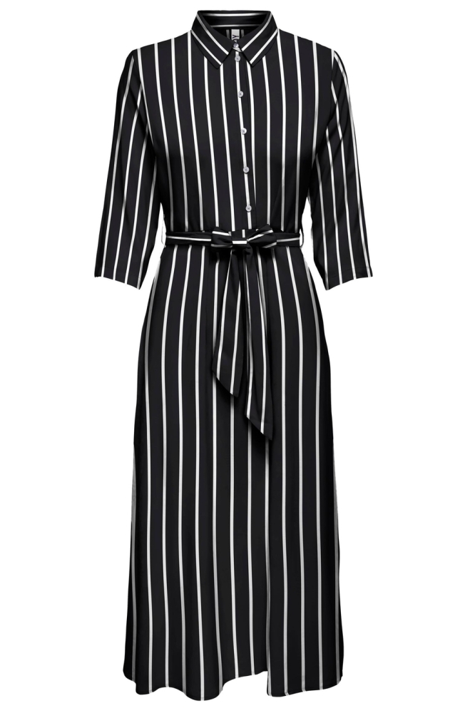 JDYSTARR LIFE 3/4 MIDI DRESS WVN NO 15200236 Black/CLOUD DANC