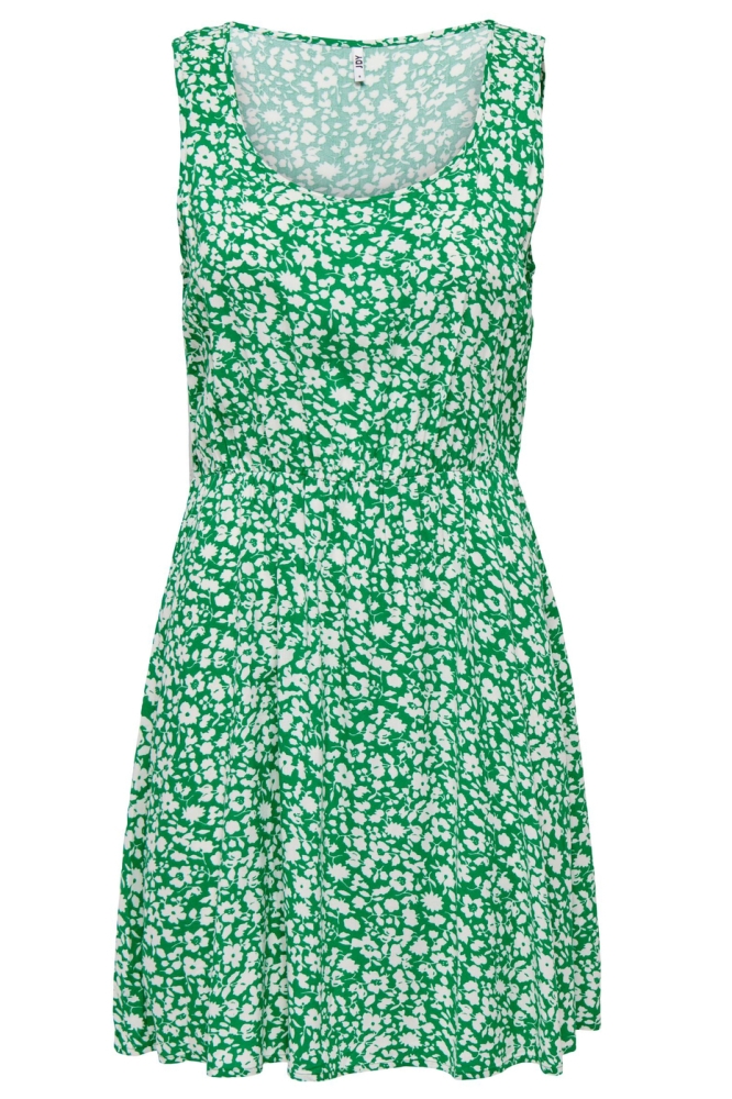 JDYSTARR LIFE S/L O-NECK DRESS WVN 15290647 Jelly Bean/DAISY FLOW