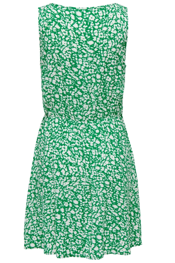 JDYSTARR LIFE S/L O-NECK DRESS WVN 15290647 Jelly Bean/DAISY FLOW