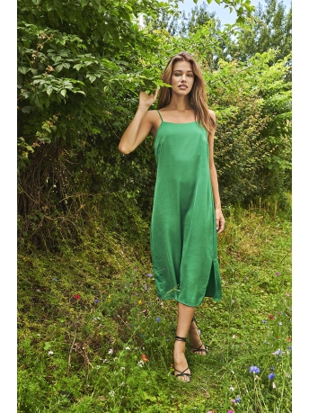 Jacqueline de Yong Jurk JDYURBA S/L MIDI SLIT DRESS WVN 15287925 Jelly Bean