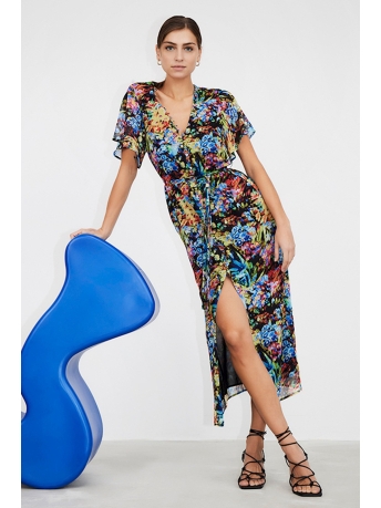 Freebird Jurk LEORA WV AMAZONE CHIFFON 23 2 26 BLACK