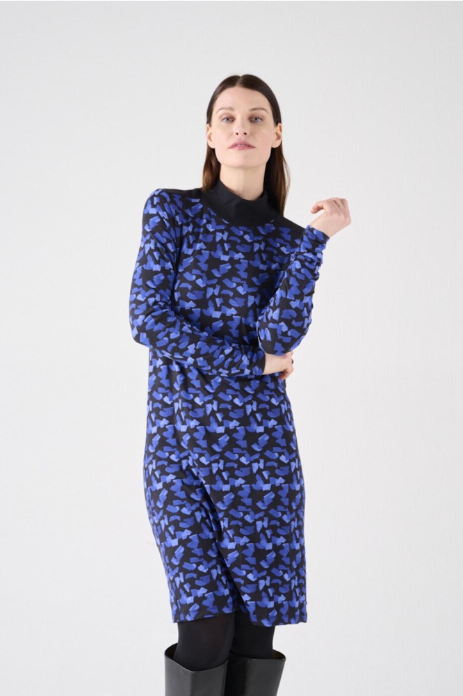KNIELANGE JURK MET ABSTRACTE PRINT 23001958 80041