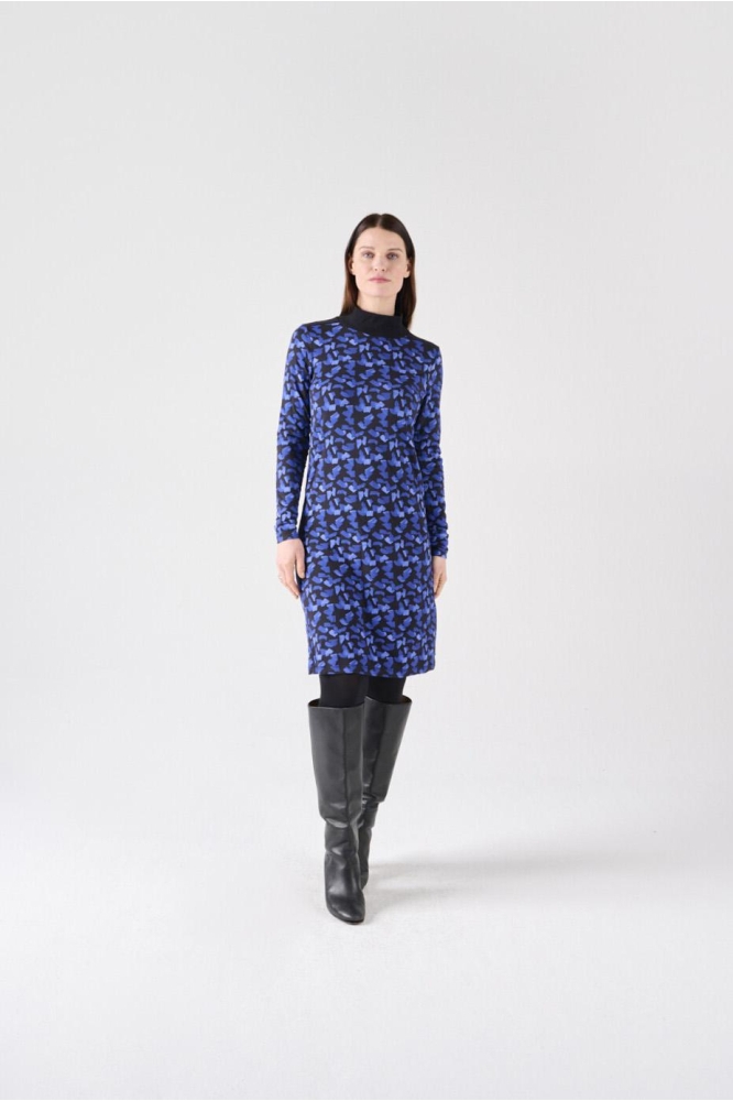 KNIELANGE JURK MET ABSTRACTE PRINT 23001958 80041