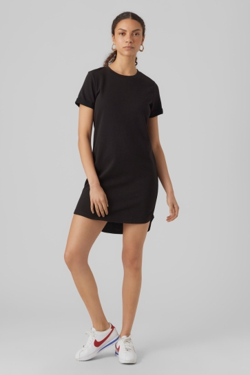 Vero Moda Jurk VMSASHAMILLA SS SWEAT DRESS NOOS 10272936 BLACK