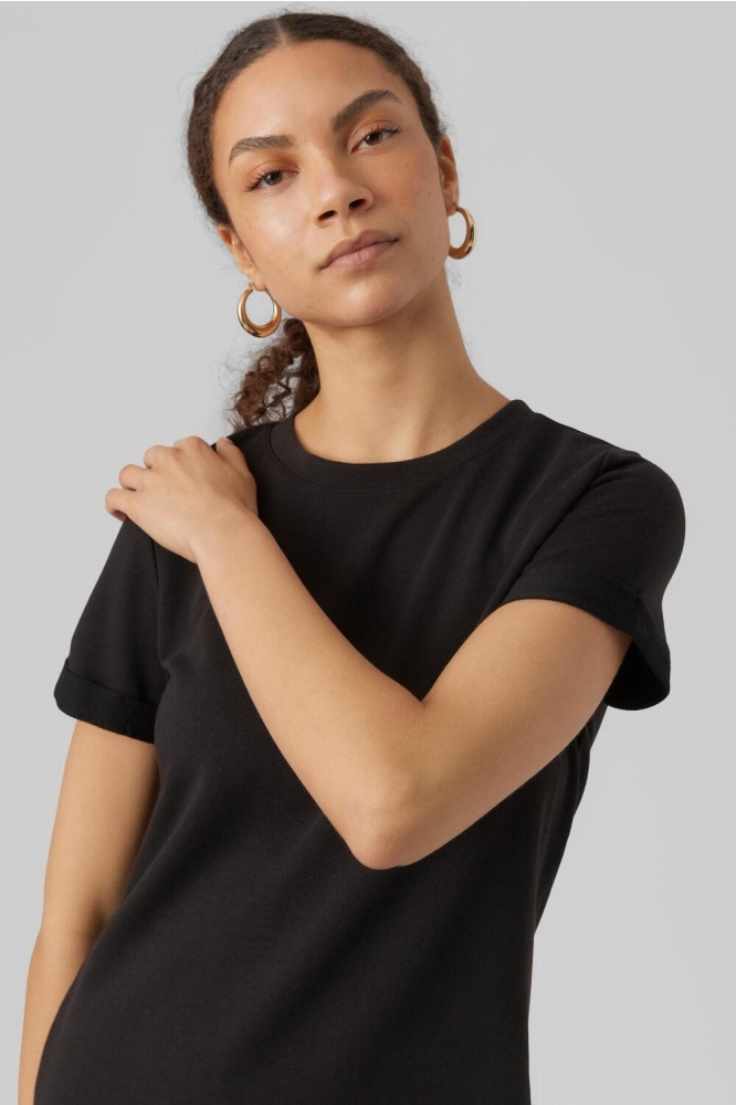 Vero Moda zwarte dames jurk | Close up
