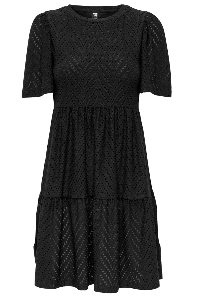 JDYCARLA CATHINKA S/S DRESS JRS ATK 15254680 BLACK