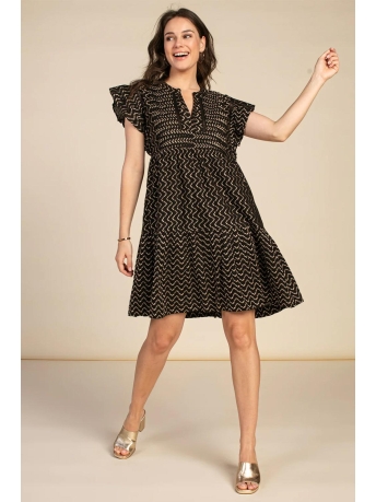 Aaiko Jurk JODI GOLD CO 520 900 BLACK