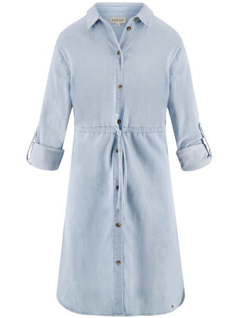 Zusss Jurk DENIM BLOUSEJURK 0301 044 4005 LICHTBLAUW