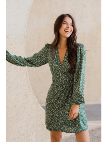 Femme9 Jurk LISSY WRAP DRESS WITH TIE MULTICOLOR