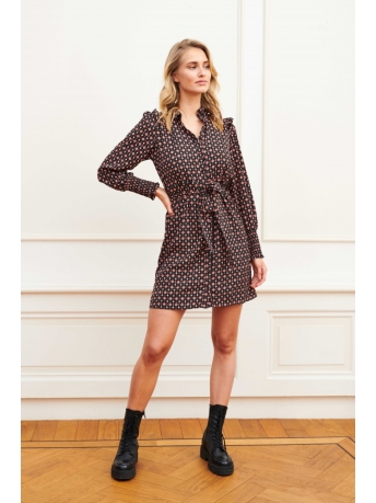 Lofty Manner Jurk DRESS LIENA 622 ikat black