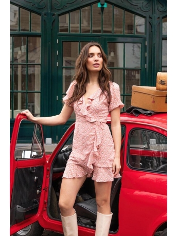 Lofty Manner Jurk OC27 DRESS LIES OC27 303 como pink print