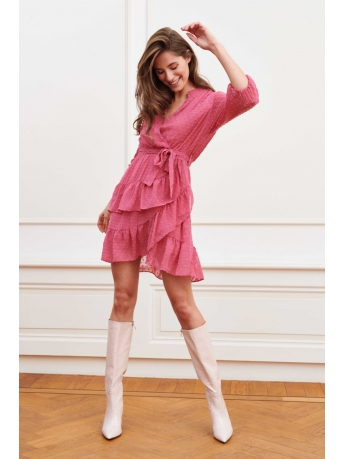 Lofty Manner Jurk DRESS LISA OC28 1 308 plum dark pink