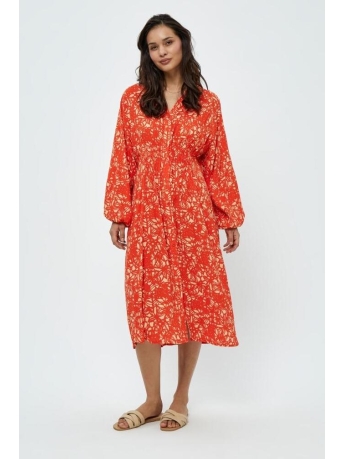 Peppercorn Jurk MILLIE MID LEG DRESS PC6869 6722P INTENSE ORANGE PRINT