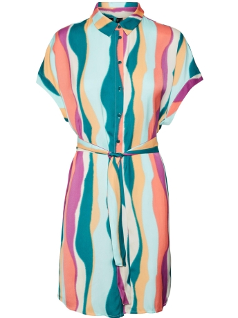Vero Moda Jurk VMTANYA CAP SLEEVE ABK DRESS WVN LC 10291465 EVERGLADE/TANYA