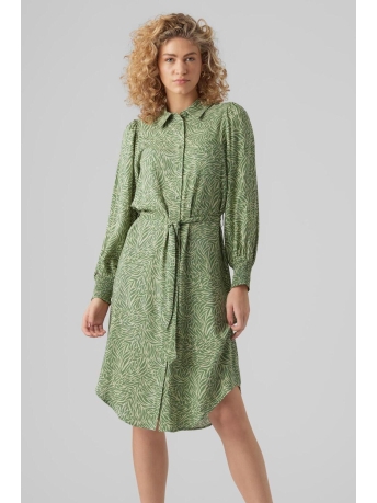 Vero Moda Jurk VMSARA LS CALF SHIRT DRESS WVN 10282451 Reseda/Sara