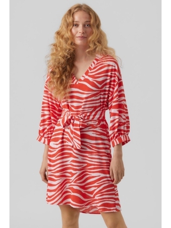 Vero Moda Jurk VMSEBA 3/4 ABK DRESS WVN GA BTQ 10287798 Bittersweet/SEBA