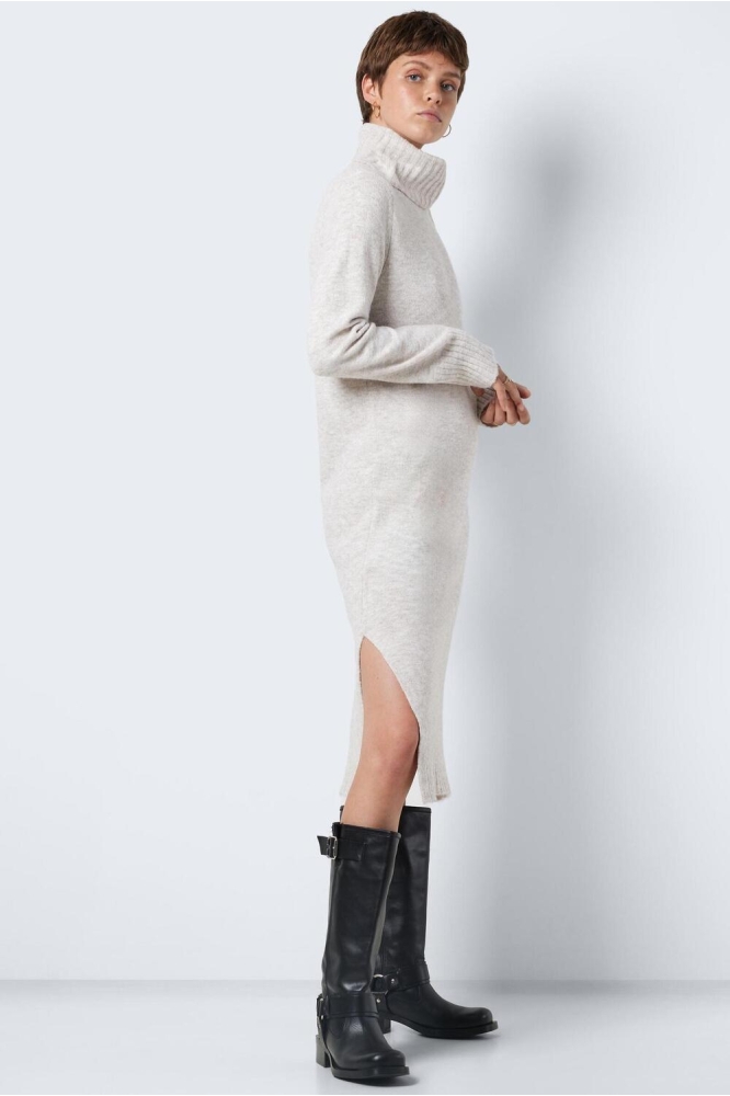 NMVIOLA L/S ROLLNECK KNIT DRESS FWD 27026911 EGGNOG