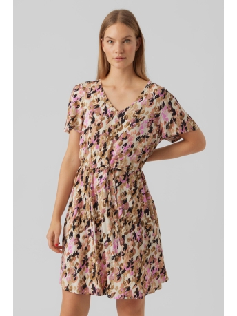 Vero Moda Jurk VMEASY SS SHORT DRESS R1 WVN GA 10286751 Tigers Eye/Ina