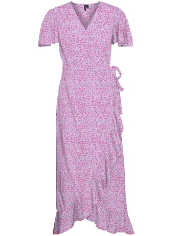 Vero Moda Jurk VMEMMA HENNA SS LONG WRAP DRESS WVN 10290768 LAVENDER FOG/STEFF