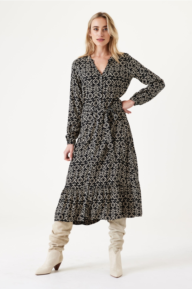 JURK MET PRINT H30280 60 BLACK