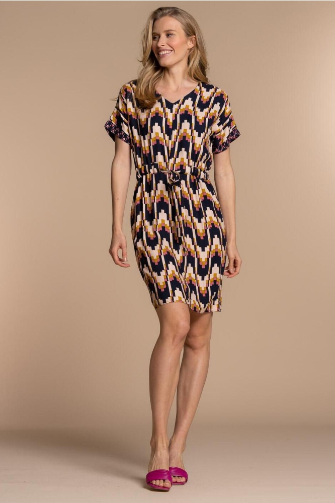 JURK GRAFISCHE PRINT 37122 20 Navy/Cassis combi