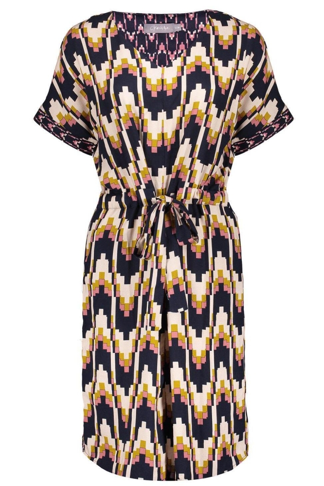 JURK GRAFISCHE PRINT 37122 20 Navy/Cassis combi