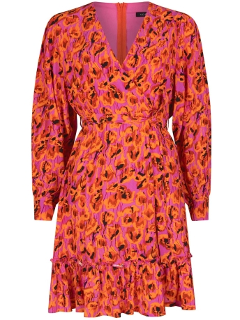 Ydence Jurk DRESS CLEO CS2313 PURPLE FLOWER