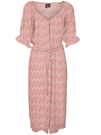 Vero Moda Jurk VMRANI 2/4 CALF SHIRT DRESS WVN LCS 10283519 Georgia Peach/RANI