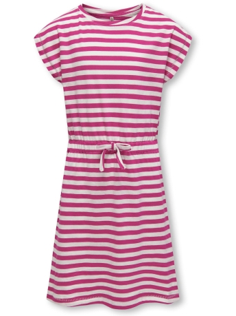 Kids Only Jurk KONMAY S/S DRESS NOOS JRS 15186520 Very Berry/Cloud dancer