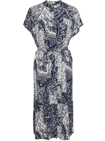 Vero Moda Jurk VMEBBA ANNA SS CALF SHIRT DRESS WVN 10288020 Navy Blazer/Ebba