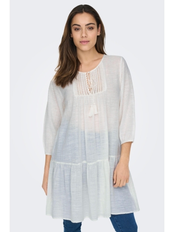 Only Blouse ONLVINNIE LIFE 3/4 LACE TUNIC WVN N 15219922 Cloud Dancer