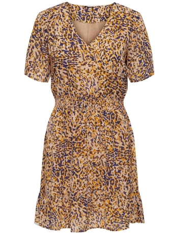 Only Jurk ONLSTAR LIFE FIA S/S SMOCK DRESS PT 15290889 MOTHER OF PEARL/STAR CAMOL