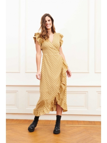 Lofty Manner Jurk DRESS ZORA 761 Seashell Print