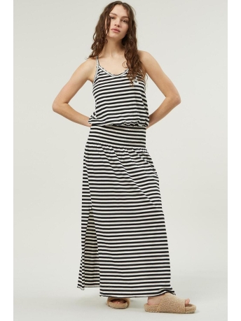 10 Days Jurk SMOCK DRESS STRIPE 20 304 3202 3002 BLACK ECRU