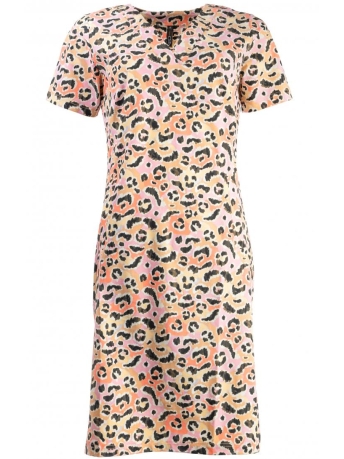 NED Jurk SIMO SOFT LEOPARD TRAVELER 1 2 SS 23S2 DP011 01 400 LIGHT PINK