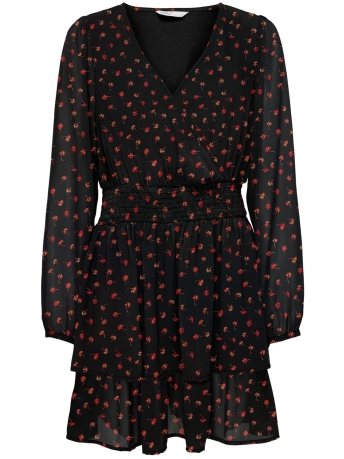 Only Jurk ONLSTAR LIFE L/S LOU LAYERED DRESS 15302810 True Red/Angelica b